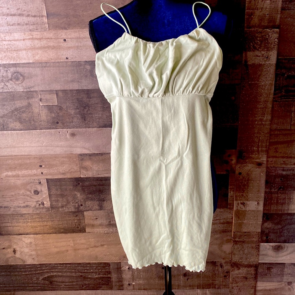Pale green lightweight body contour dress